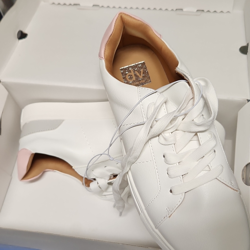 Dolce Vita white with pink sneakers